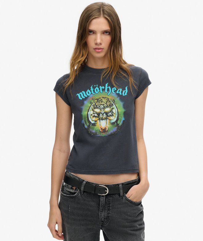 Motörhead x Superdry Cap Sleeve Band T-Shirt