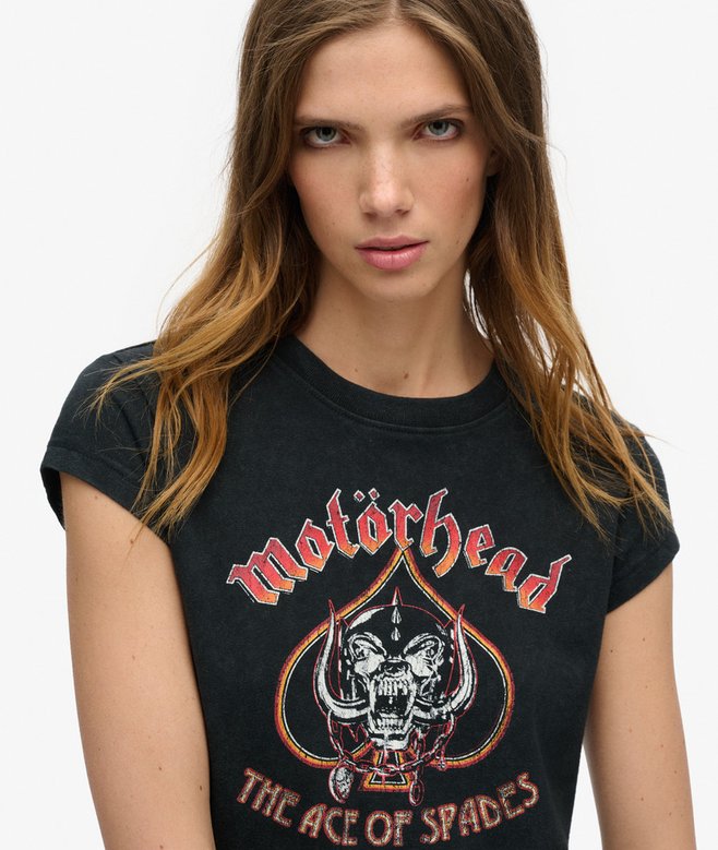 Motörhead x Superdry Cap Sleeve Band T-Shirt