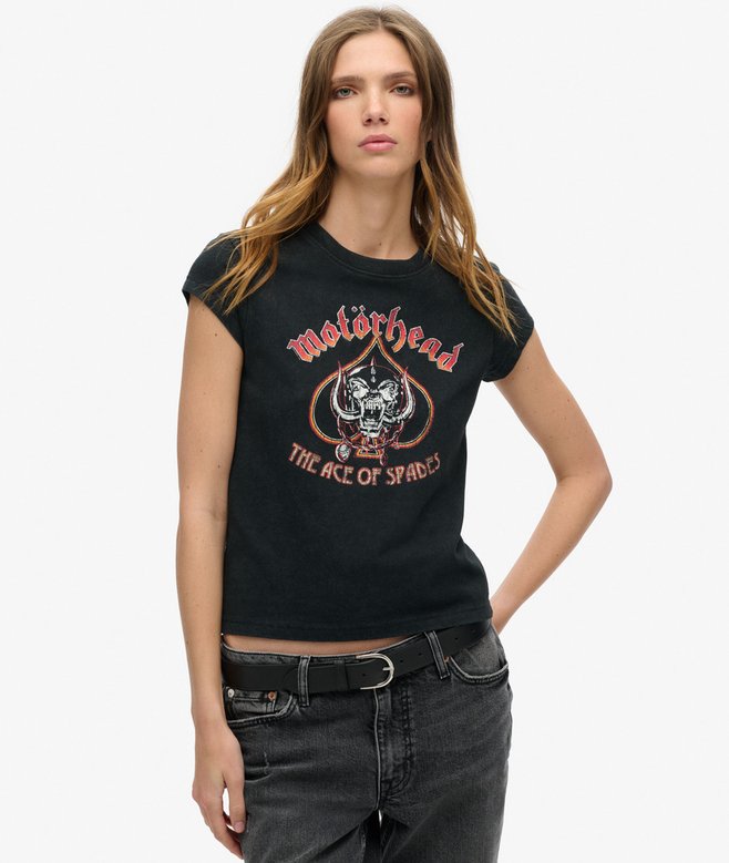 Motörhead x Superdry Cap Sleeve Band T-Shirt