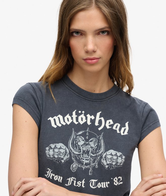 Motörhead x Superdry Cap Sleeve Band T-Shirt