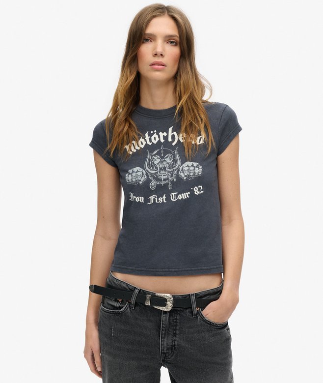 Motörhead x Superdry Cap Sleeve Band T-Shirt