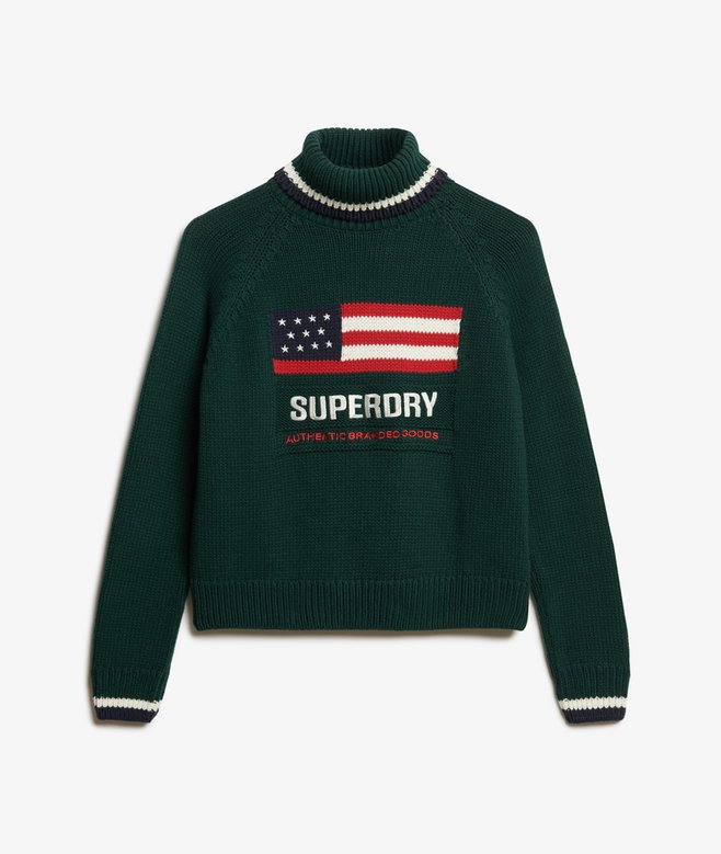 Americana Roll Neck Knit Jumper