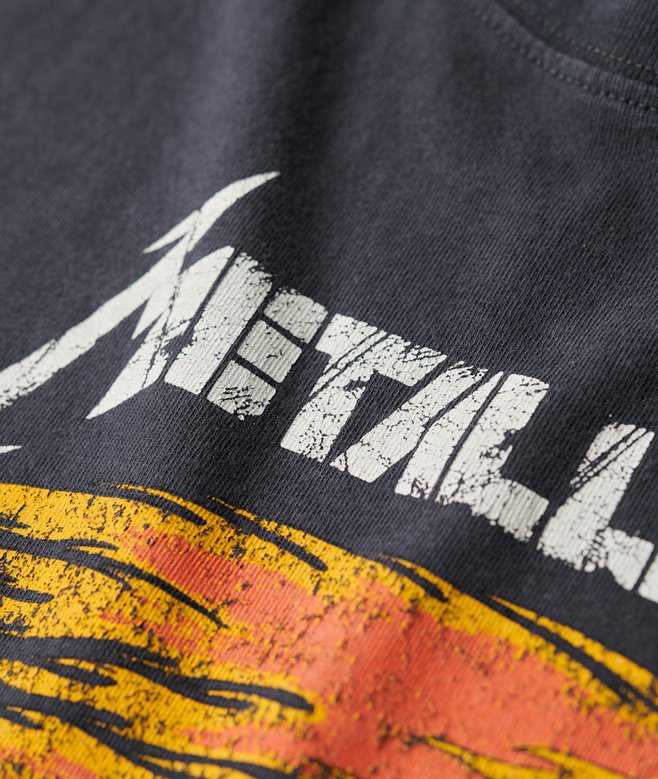 Metallica x Superdry Cap Sleeve Band T-Shirt