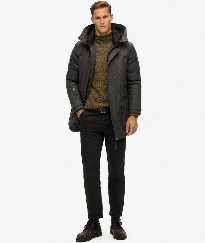 City Tweed Padded Parka Jacket