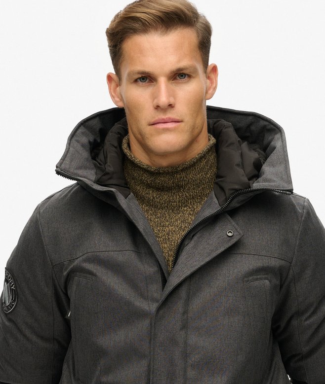 City Tweed Padded Parka Jacket