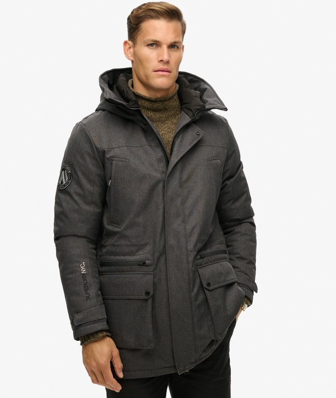 City Tweed Padded Parka Jacket