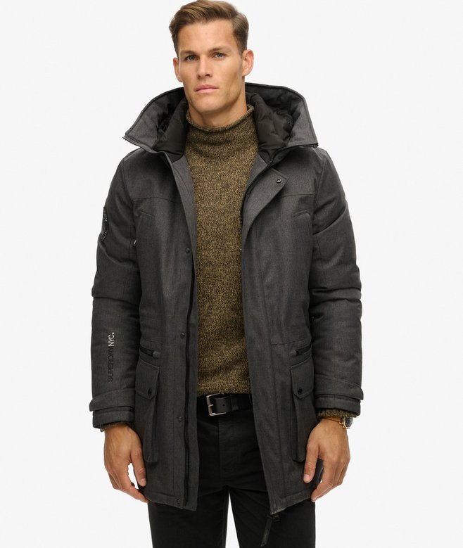 City Tweed Padded Parka Jacket