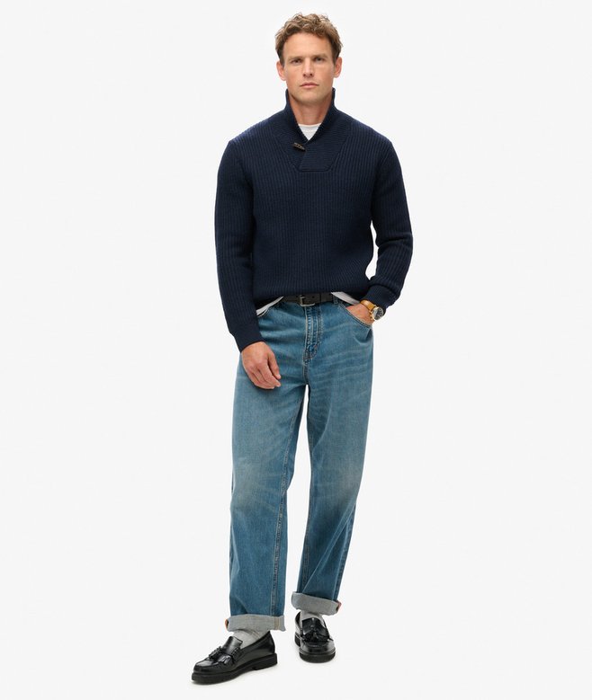 The Merchant Store - Shawl Neck Jumper