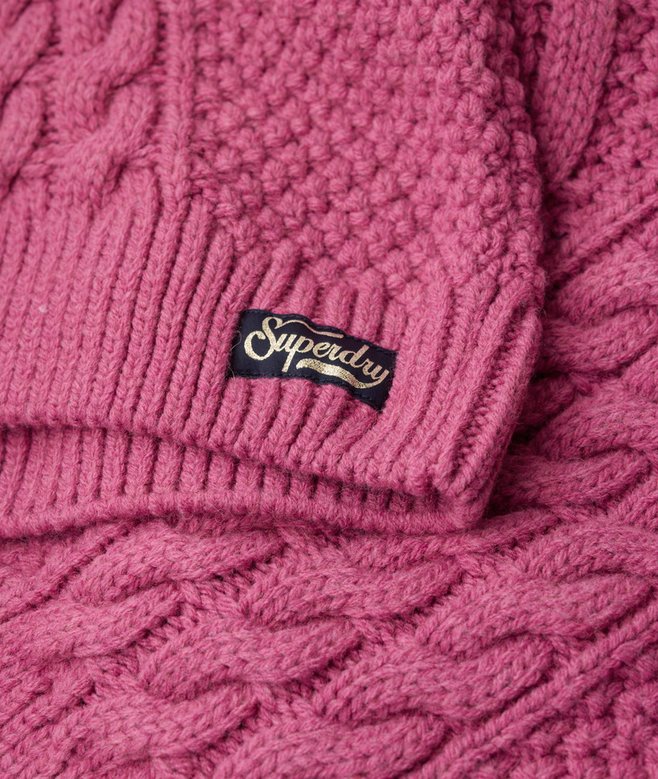 Aran Cable Knit Polo Jumper