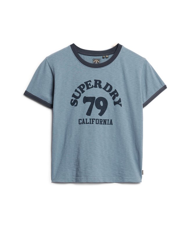 Athletic Essentials Beach Graphic Ringer T-Shirt
