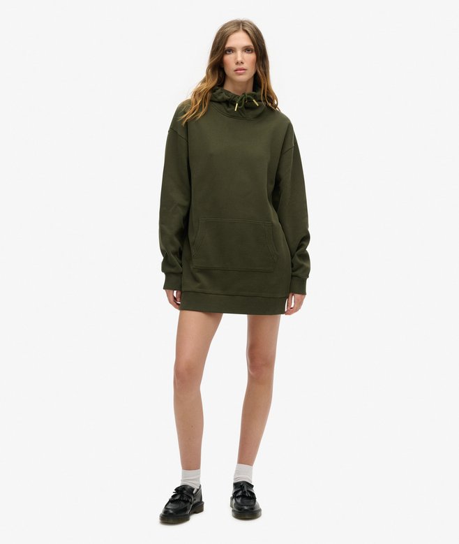Tattoo Rhinestone Hooded Dress