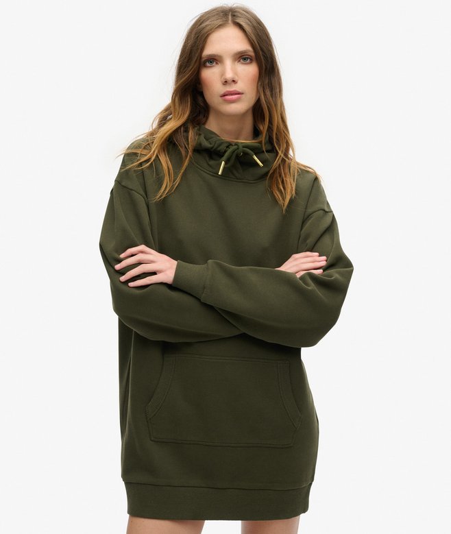Tattoo Rhinestone Hooded Dress