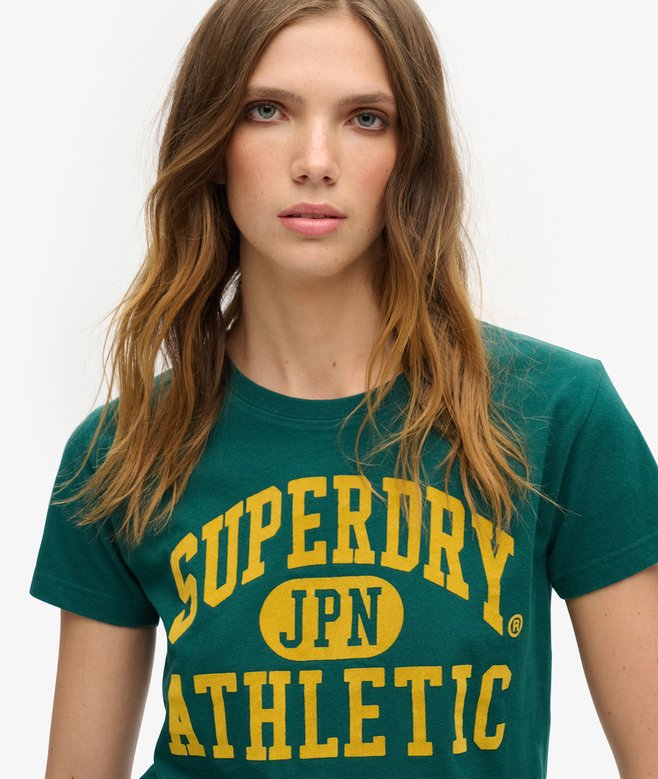 Varsity Flocked Fitted T-Shirt