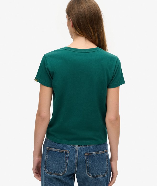 Varsity Flocked Fitted T-Shirt
