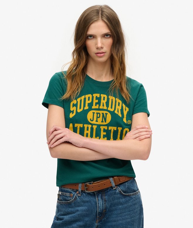 Varsity Flocked Fitted T-Shirt