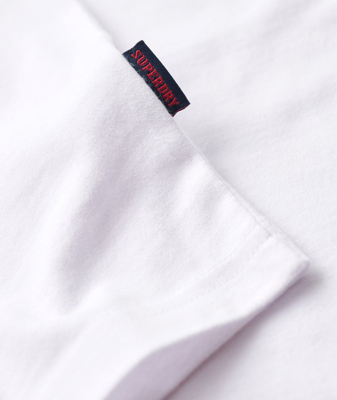 Organic Cotton Embroidered Logo V Neck T-Shirt