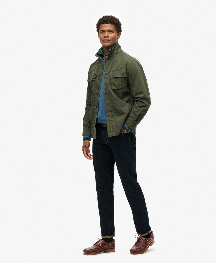 mens Military Overshirt Jacket in Surplus Goods Olive | Superdry CA-EN
