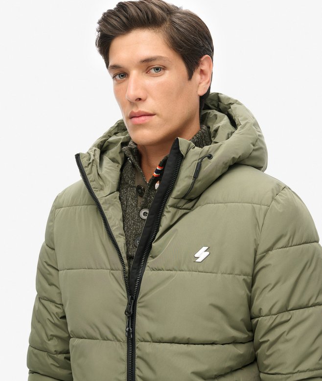 Hooded Sports Puffer Jacket