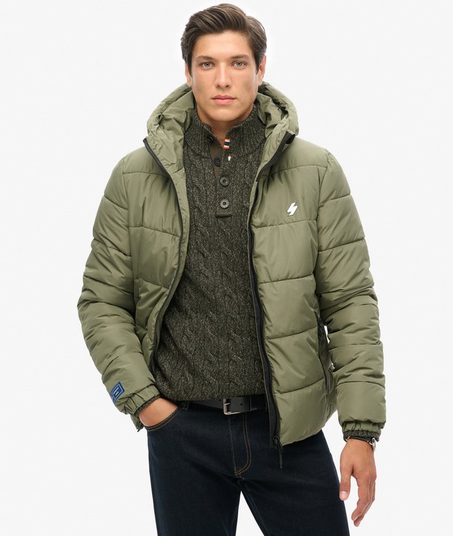 Hooded Sports Puffer Jacket