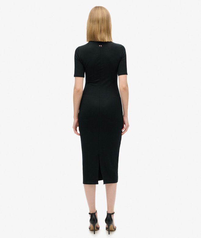 Short Sleeve Midi Jersey Dress