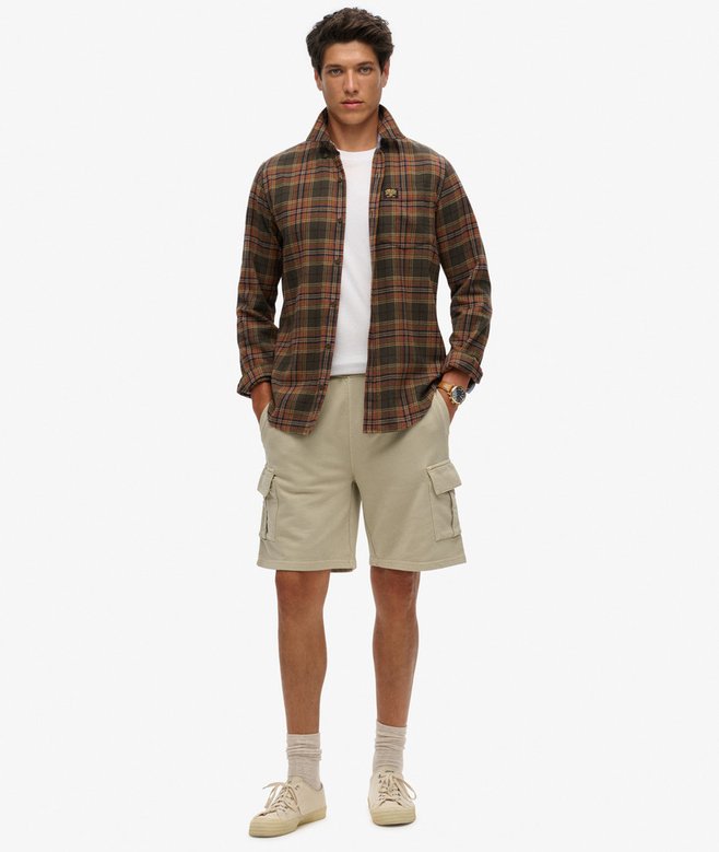 Contrast Stitch Cargo Shorts
