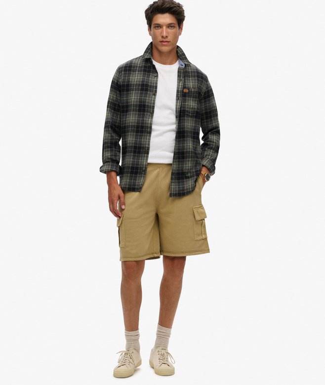 Contrast Stitch Cargo Shorts