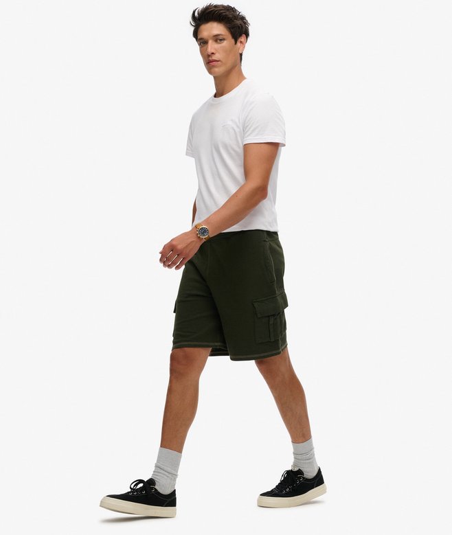 Contrast Stitch Cargo Shorts