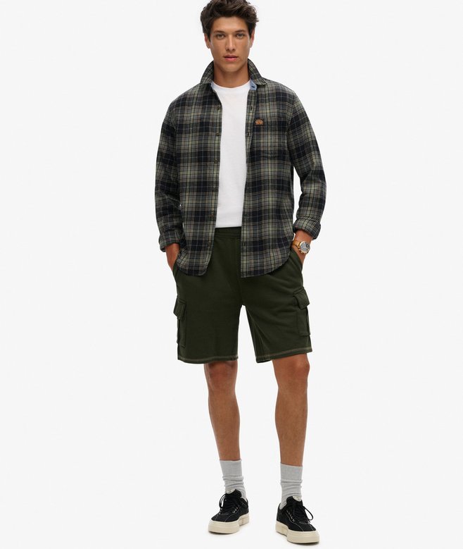 Contrast Stitch Cargo Shorts