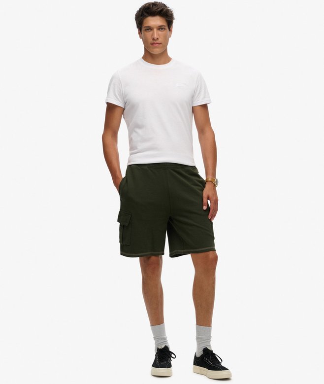 Contrast Stitch Cargo Shorts