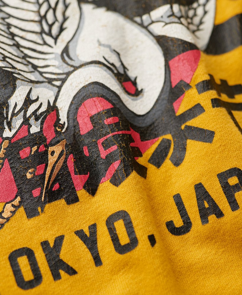 mens Tokyo Graphic T Shirt in Oil Yellow | Superdry US