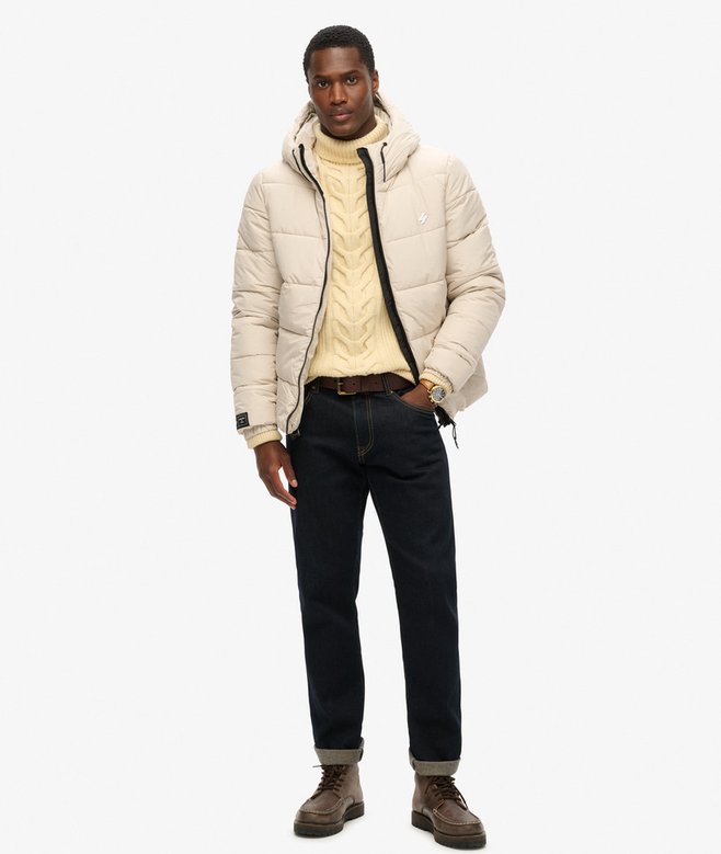 Hooded Sports Puffer Jacket