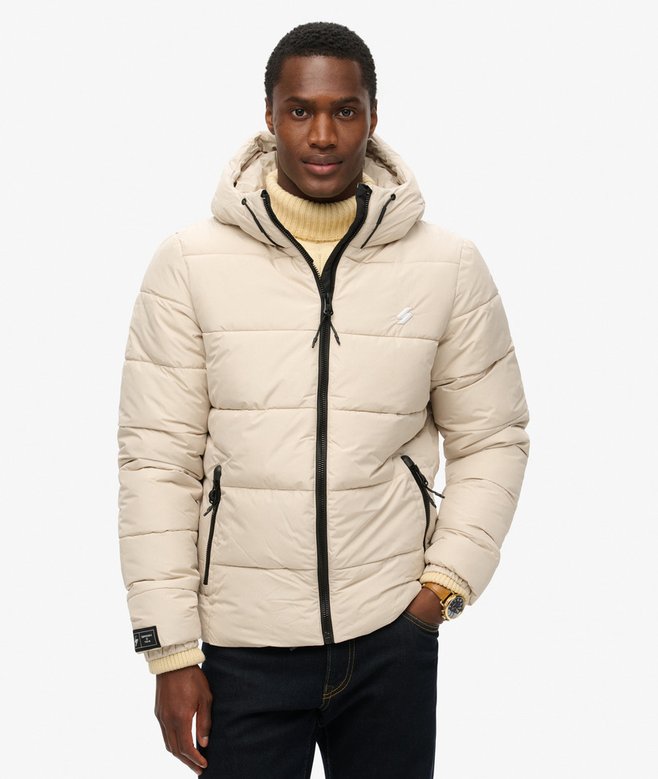 Hooded Sports Puffer Jacket