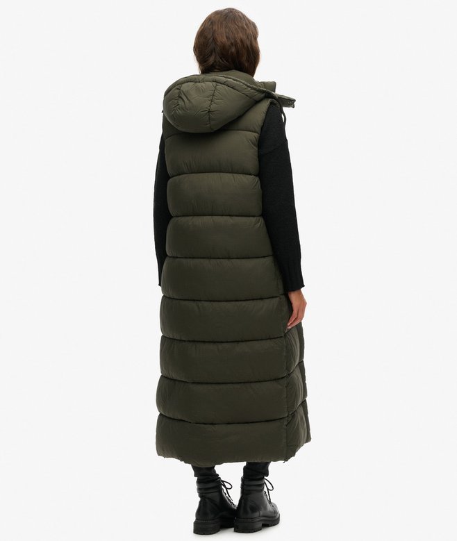 Hooded Ripstop Longline Gilet