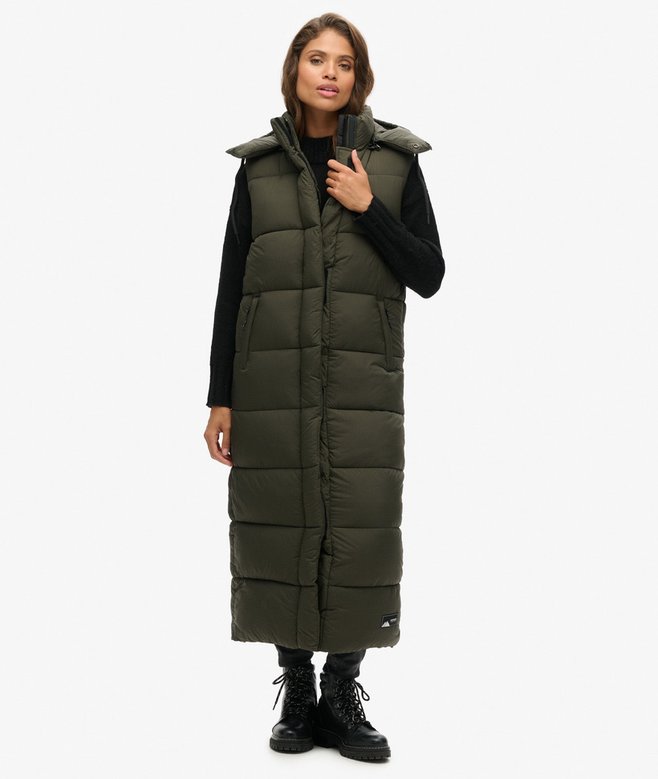 Hooded Ripstop Longline Gilet