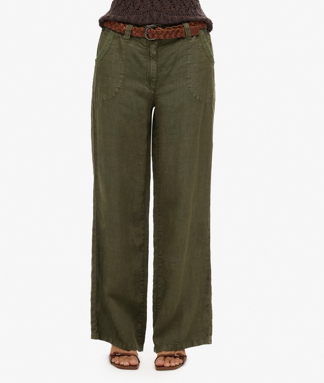 Linen Low Rise Pants