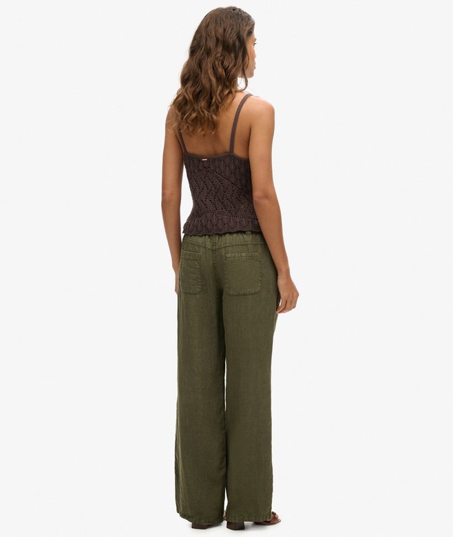 Linen Low Rise Pants