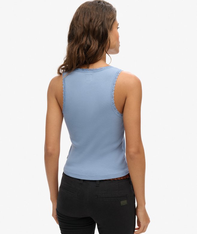 Athletic Essentials Lace Trim Vest Top
