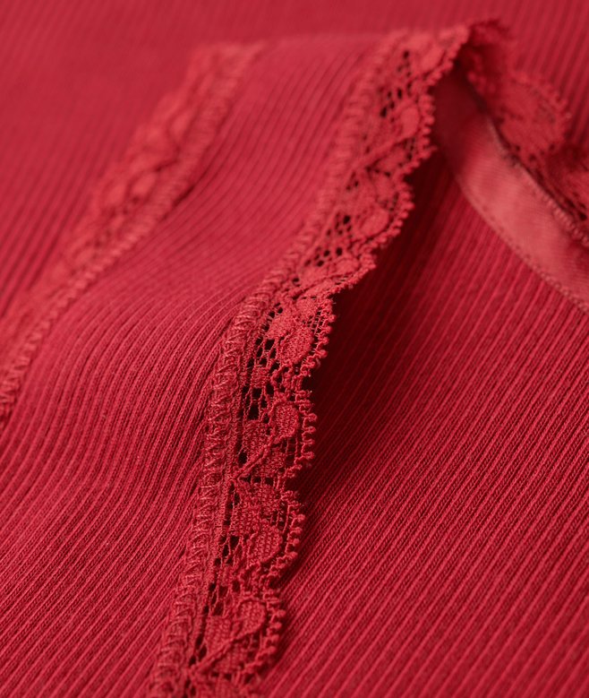 Athletic Essentials Lace Trim Vest Top