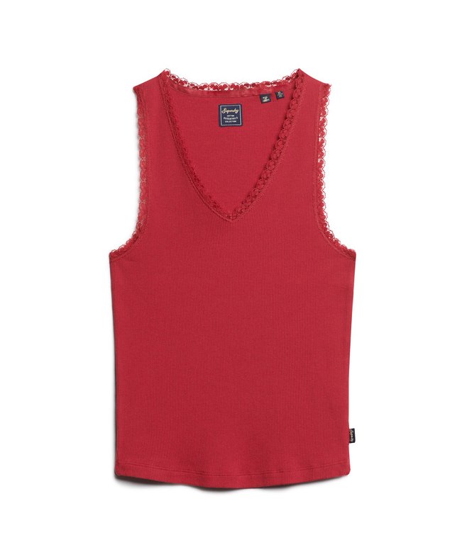 Athletic Essentials Lace Trim Vest Top