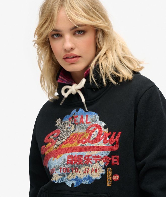 Tokyo Vintage Logo Graphic Hoodie More Colours Available Price £29.99 Price reduced from £59.99 to You Save 50%