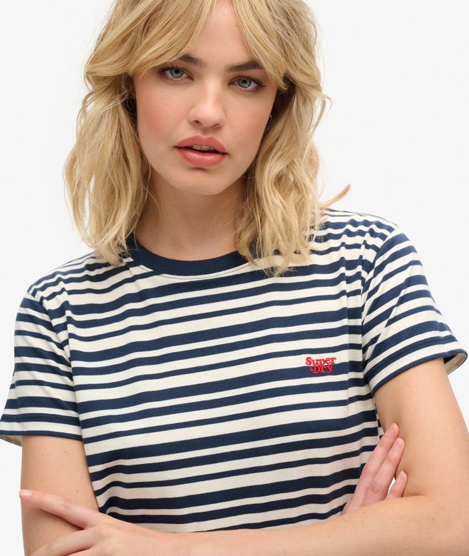 Essential Logo Striped Fitted T-Shirt