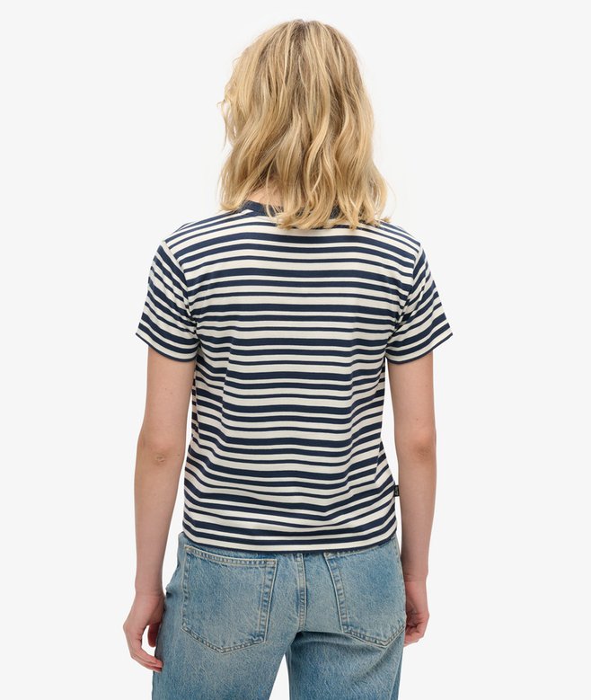 Essential Logo Striped Fitted T-Shirt