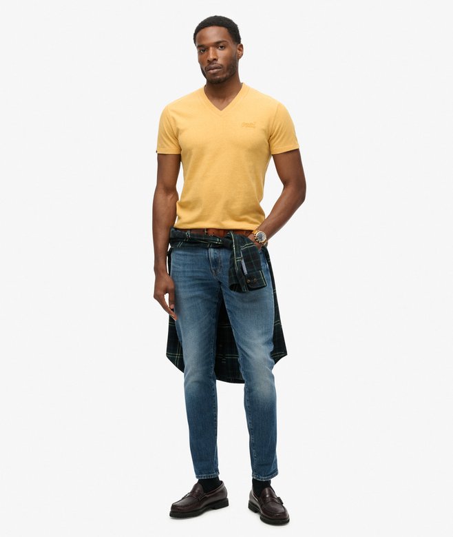 Organic Cotton Essential Logo V Neck T-Shirt