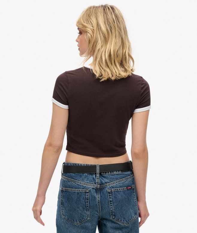 Organic Cotton Ringer Crop T-shirt