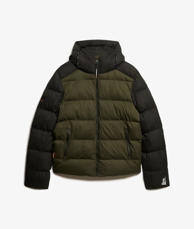 Hood Colour Block Sport Puffer