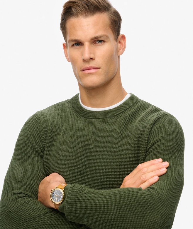 Textured Crew Knitted Jumper