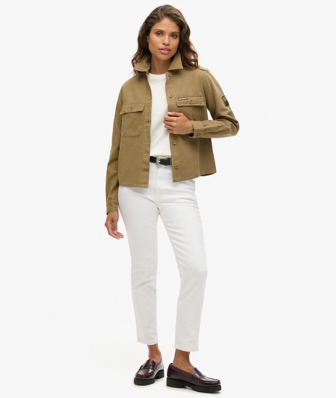 womens Embellished Military Jacket in KHAKI Superdry US