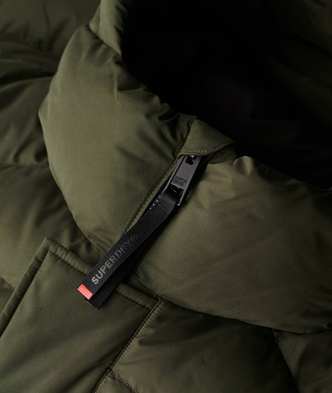 Hooded Microfibre Sport Puffer Jacket
