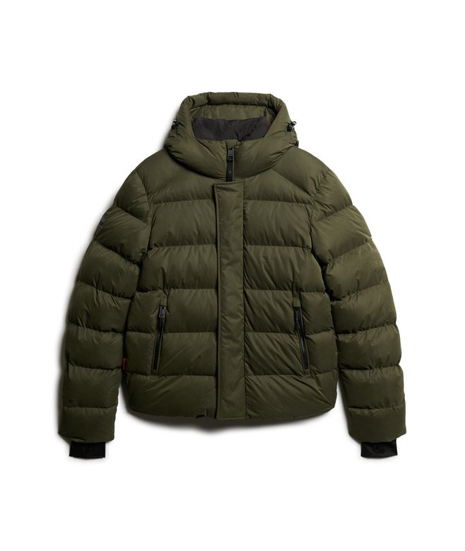 Hooded Microfibre Sport Puffer Jacket