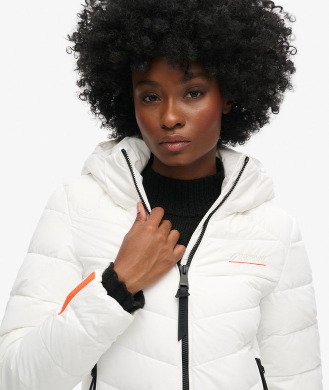 Hooded Microfibre Padded Jacket